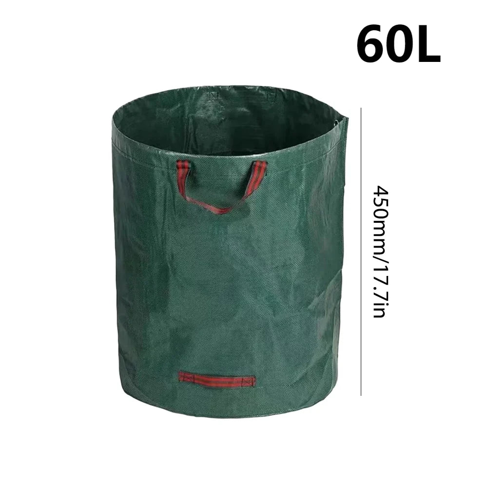 60L-500L Reusable Garden Bag – Large Capacity Foldable Leaf Sack, Garden Trash Waste Container & Storage