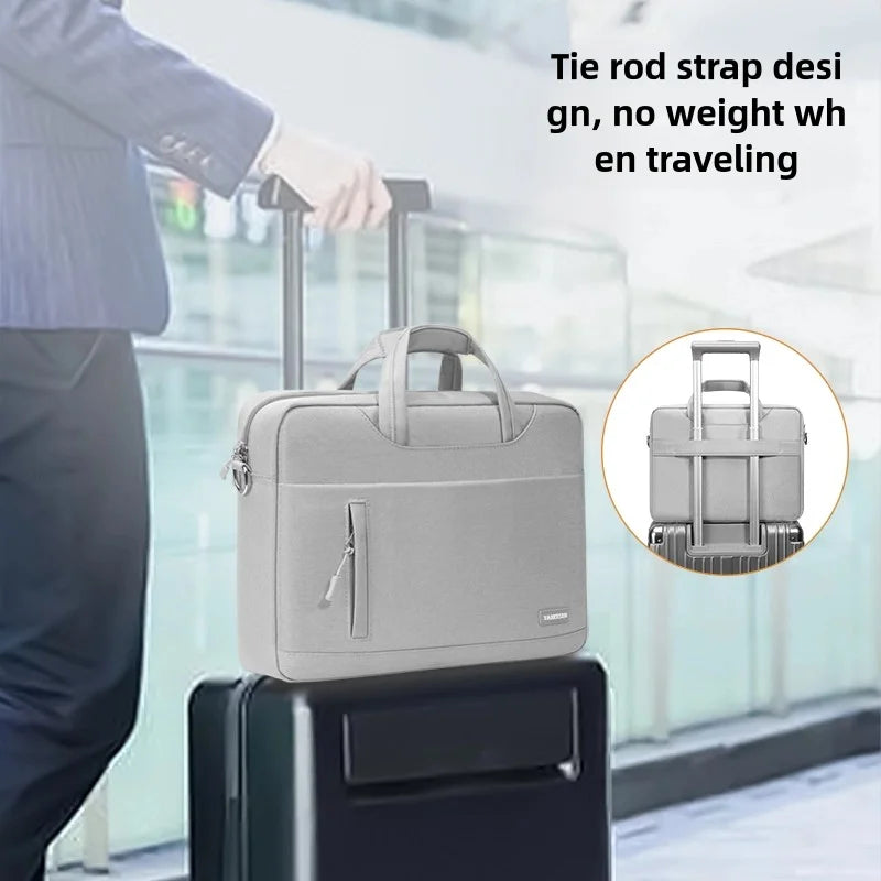 Business Laptop Bag Case - Shoulder Tote Briefcase for 13, 15, 17 Inch MacBook, HP, Huawei, Asus, Dell - Handbag Style