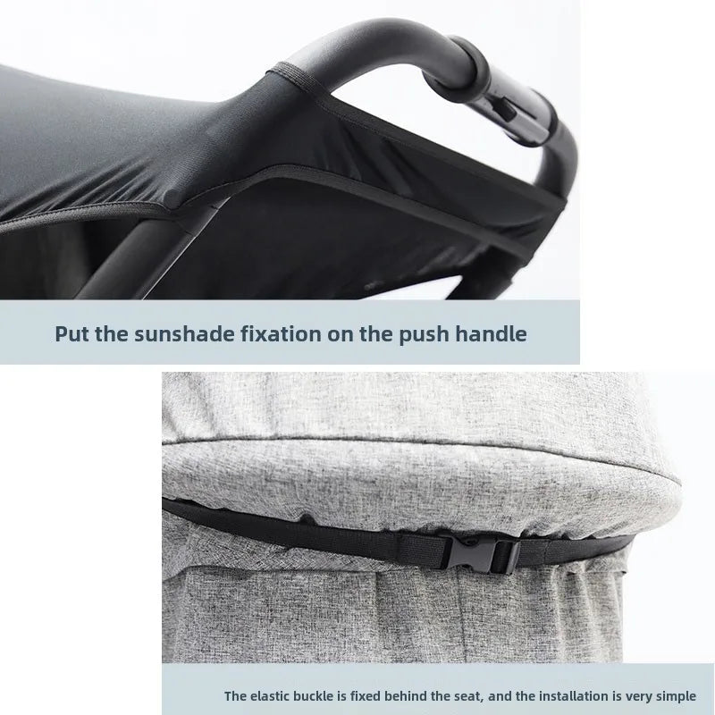 Universal Baby Stroller Sun Shade - UV Protection Canopy Cover for Infant Prams & Car Seats