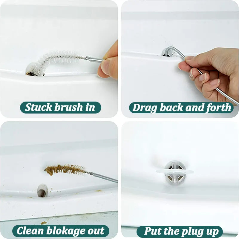 5-Piece Refrigerator Drain Hole Cleaning Set - Clog Remover and Dredge Tools with Fridge Hole Brush for Household Cleaning