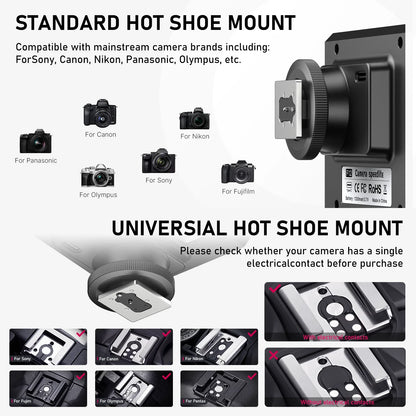 Ulanzi F12 TTL Wireless Flash Trigger – Auto & Manual Continuous Shooting for Canon, Nikon, Fuji, Sony Cameras