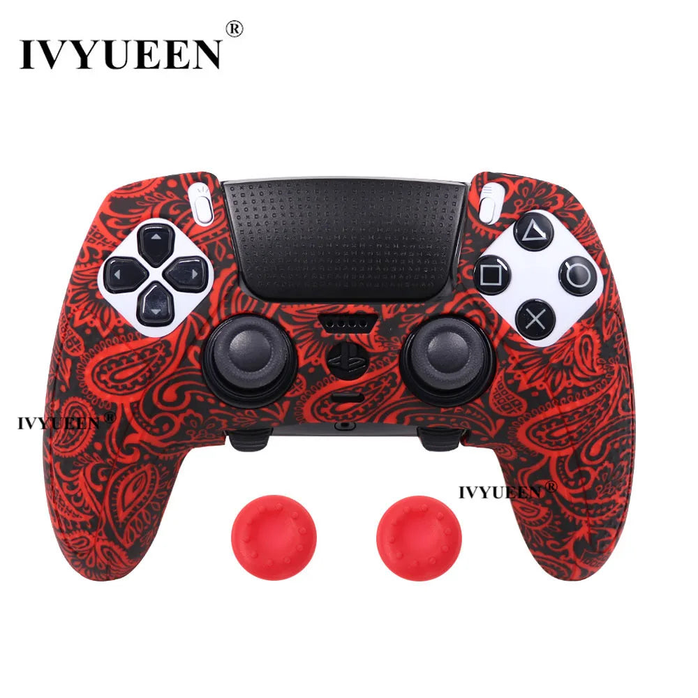 IVYUEEN Water Transfer Printing Silicone Protective Skin for PS5 DualSense Edge Controller