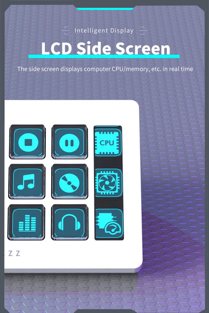 AJAZZ AKP153E Multifunctional Mini Keyboard – 15 Macro Keys Console Panel for Custom Desktop Actions