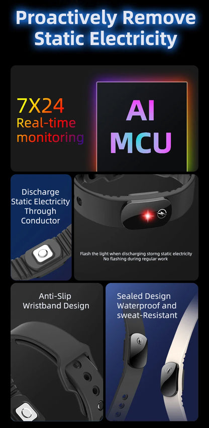 M12-SE Wireless Anti-Static Car Bracelet – Human Body Static Eliminator Wristband for Men & Women Accessories
