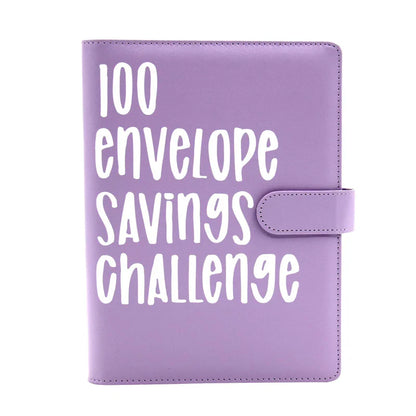 100 Day Couple's Challenge Journal – PU Leather Loose-Leaf Savings Book with Magnetic Buckle, Save & Make Money Notebook