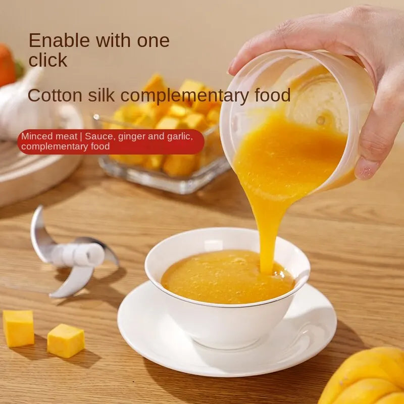 Electric Food Chopper: Mini Garlic Press and Meat Grinder - USB Powered Vegetable Chopper Masher Machine, Kitchen Gadgets
