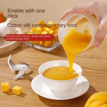 Electric Food Chopper: Mini Garlic Press and Meat Grinder - USB Powered Vegetable Chopper Masher Machine, Kitchen Gadgets