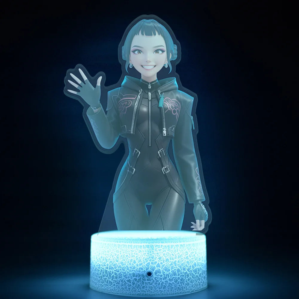 K-Pop Demon Hunters LED Night Light – Zoe, Mira, Rumi, Saja 16-Color Remote Control