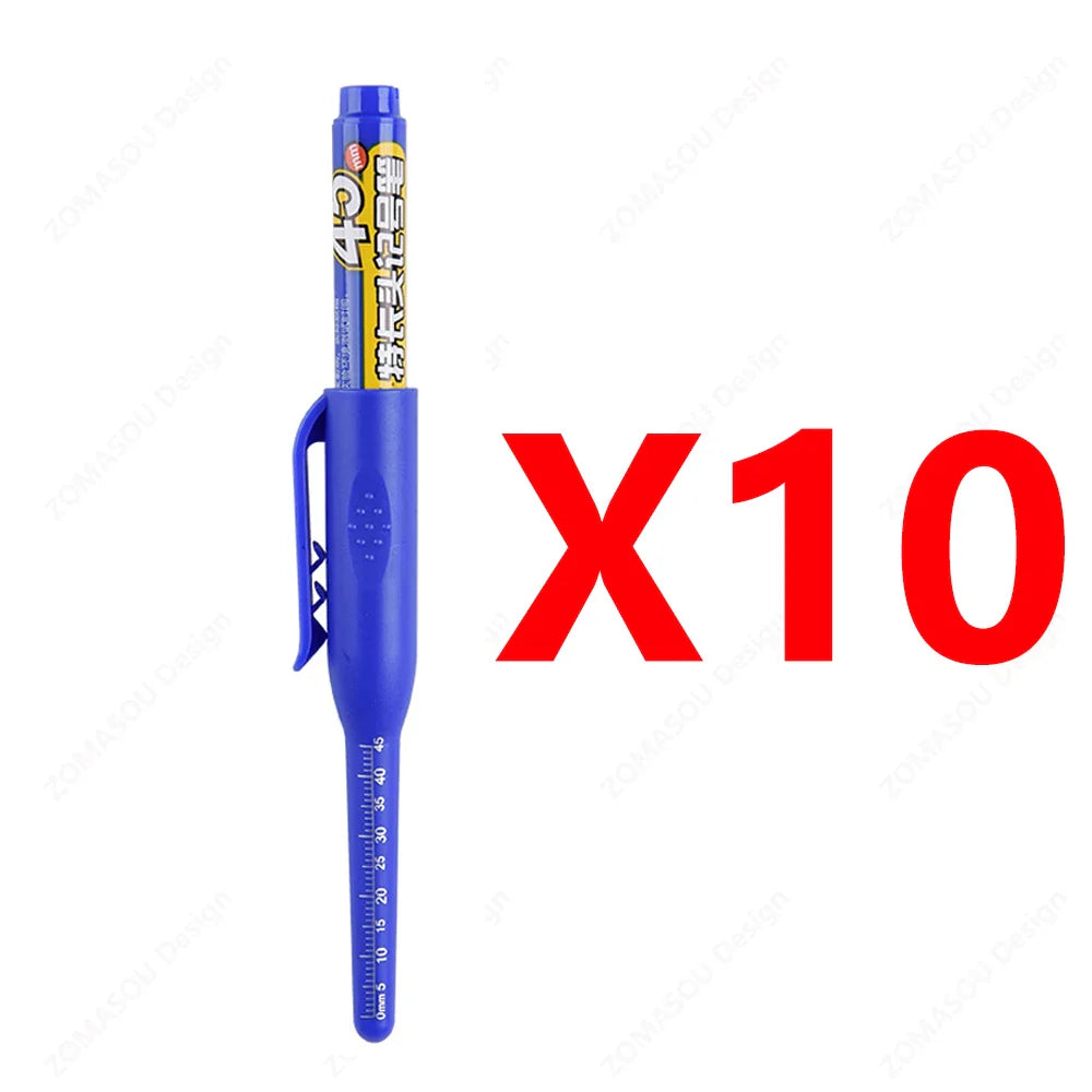 Carpenter Marker Pens — 45mm Long Nib Head, Hole Marker for Woodworking, 100-1PCS White/Black/Blue/Red Hand Tools
