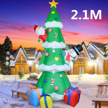 Christmas Tree Inflatable Decoration – Built-in LED Lights Ornament for Xmas Party, New Year, Indoor and Outdoor Garden Decor