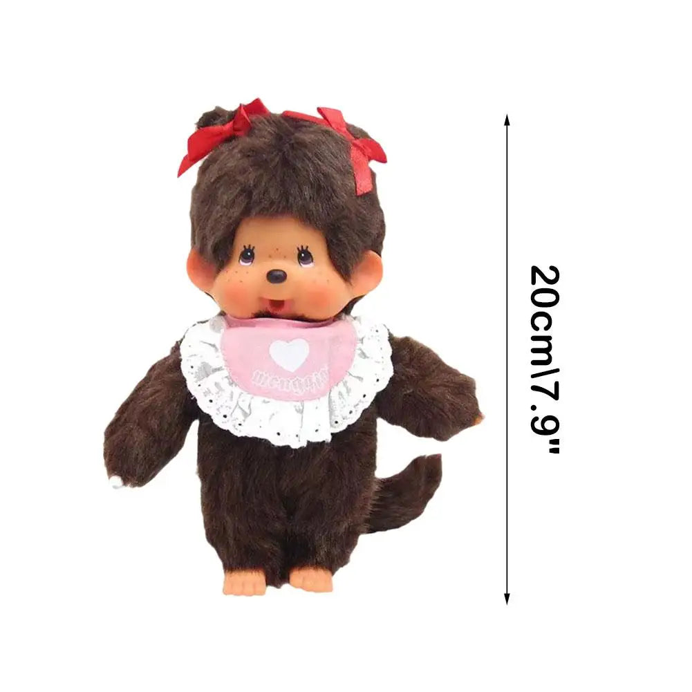 15/20cm Kawaii Mengqi Monkey Plush Doll – School Bag Pendant, Keychain Decor & Cute Birthday Gift