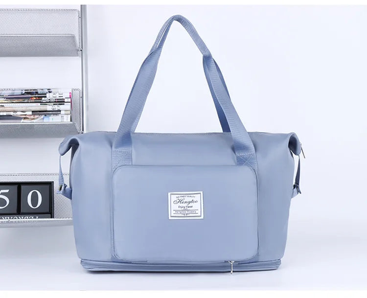 Large Capacity Travel Bag — Expandable, Waterproof, Foldable Luggage Organizer