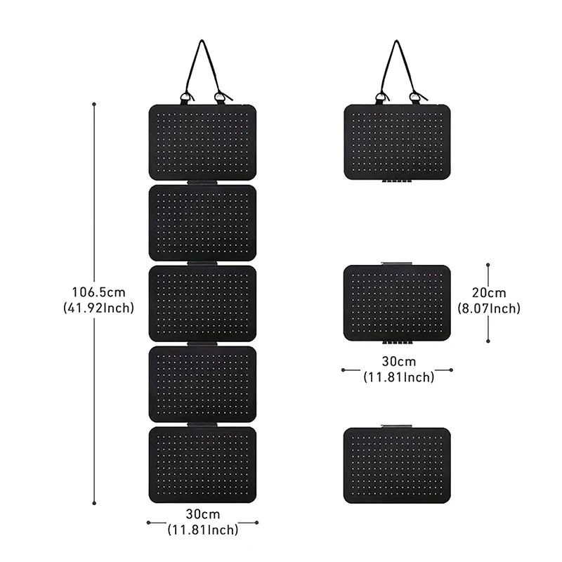 Foldable Felt Jewelry Organizer – 5-Tier Wall Hanging Earring & Pendant Display with Storage for Necklaces and Bracelets