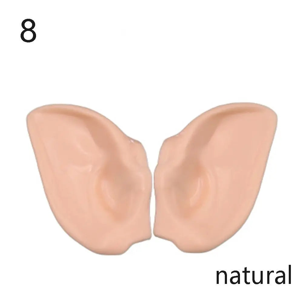 1/6 Doll Elf & Human Plastic Ears – White, Tan, Dark & Super Dark for 30cm Blyth Doll DIY Accessories