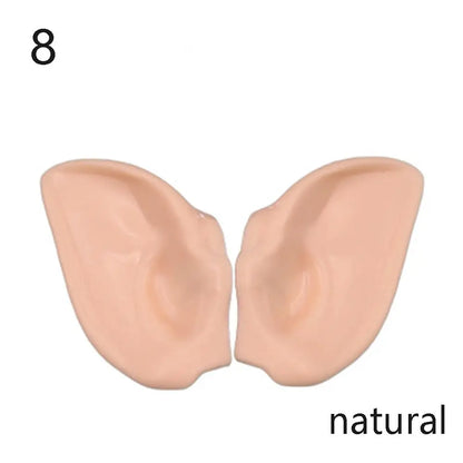 1/6 Doll Elf & Human Plastic Ears – White, Tan, Dark & Super Dark for 30cm Blyth Doll DIY Accessories