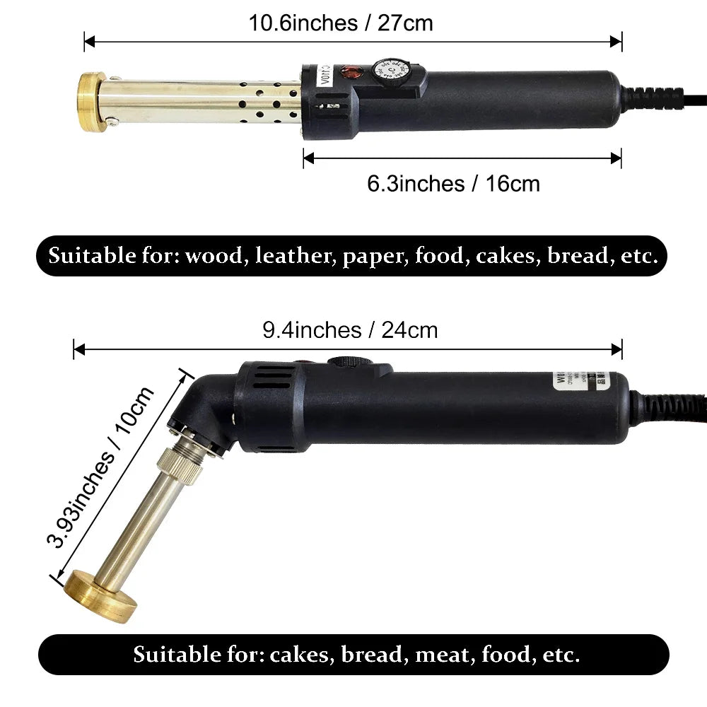 Handheld Copper Hot Stamping Machine – Electric Branding Iron for Wood, Leather & Cake DIY Crafts