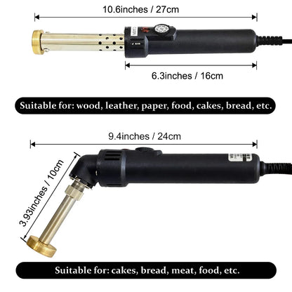 Handheld Copper Hot Stamping Machine – Electric Branding Iron for Wood, Leather & Cake DIY Crafts