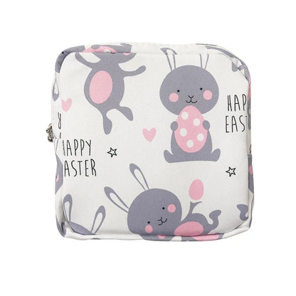 Cute Cartoon Girl Cosmetic Bag – Mini Travel Makeup Organizer for Lipstick, Sanitary Pads & Toiletries