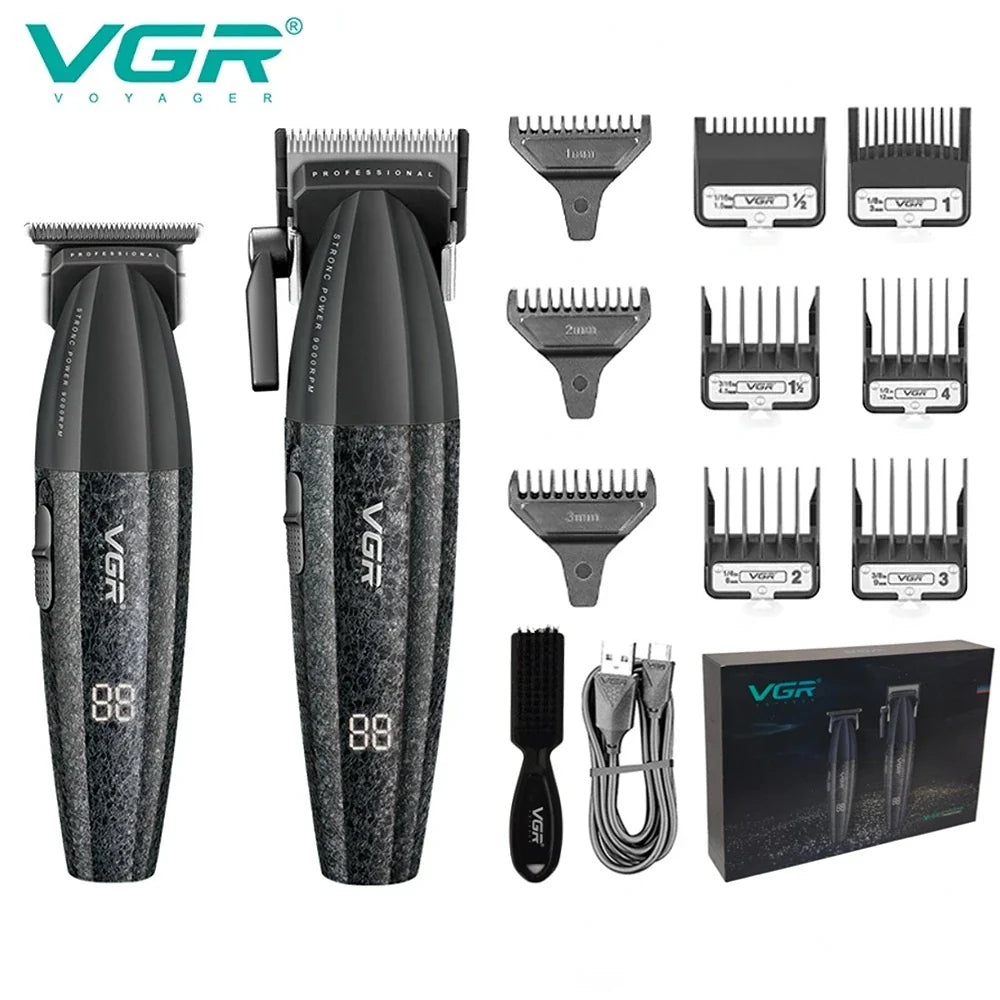 VGR V-640 Hair Trimmer – Professional Electric Hair Clipper, 9000 RPM Metal Trimmer for Men, Barber Hair Cutting Machine