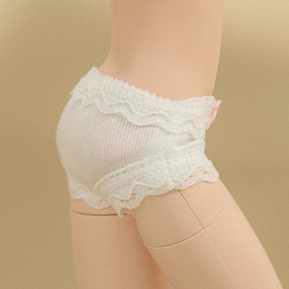 Blythe Doll Panties – Cute Pink Bow Lace Leggings & White Pants for Ymy, Licca, Azone, Ob22/24/27 Dolls, Doll Clothes Accessories