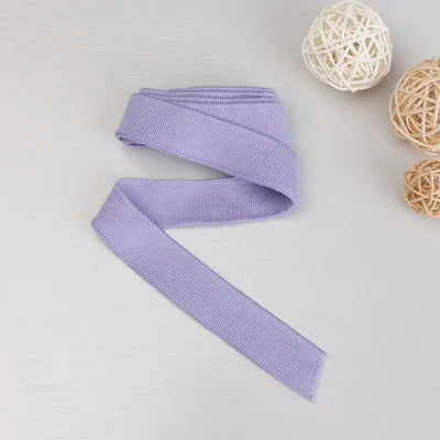 2CM Solid Color Ribbed Mercerized Cotton Knit – Soft T-Neck Short Cuffs with Elastic Edge