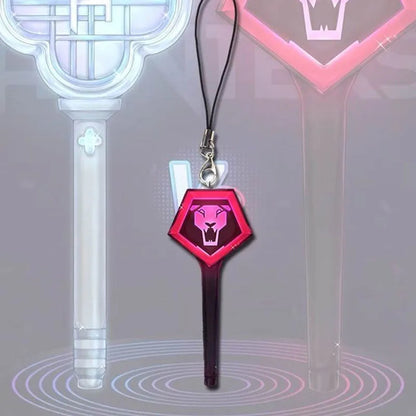 Anime & K-Pop Demon Hunters Cosplay Keychain – Acrylic Light Stick Pendant for Phone, Bag, and Accessories Gift
