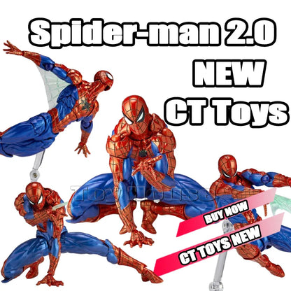 New CT Toys Spider-Man Figure — Amazing Yamaguchi Spider-Man 2.0, Anti-Venom Agent Anime Action Figure, Mafex SHF Collectible Toy Gift