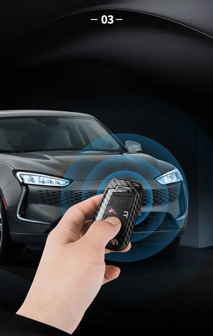 ABS Carbon Fiber Car Key Cover for VW, SEAT & Skoda – Fits Golf 7 MK7, Tiguan MK2, Ateca, Leon FR 2, Ibiza, Octavia