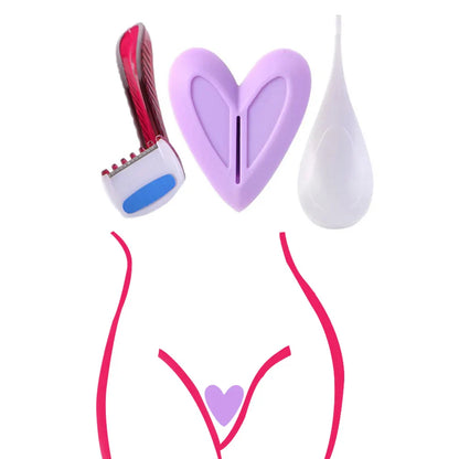 Women’s Bikini Shaving Stencil — Precision Razor for Female Pubic Hair Removal