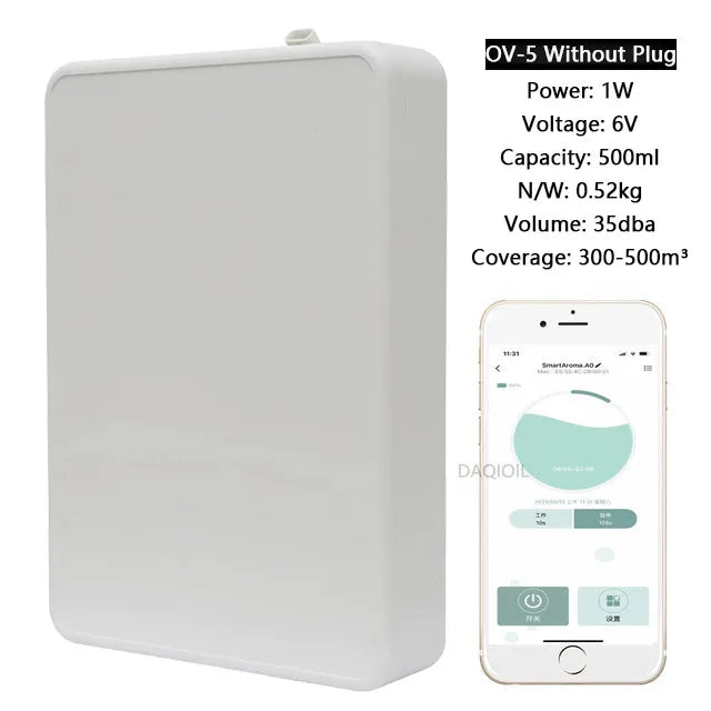 500ML Smart Fragrance Diffuser - Waterless Essential Oil Air Freshener for Home & Professional Use
