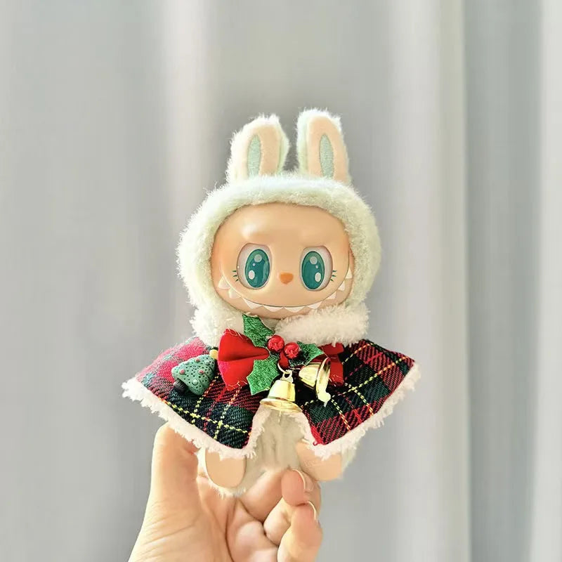 17cm Labubu Idol Dolls Clothes - Kpop EXO DIY Accessories, Cute Mini Plush FEAR Hoodie Se