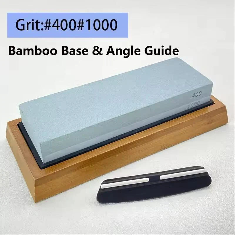 Professional Double-Sided Whetstone Knife Sharpener – Kitchen Sharpening Stone 240/600/1000/3000 Grit
