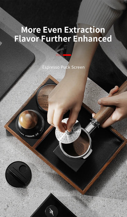 MHW-3BOMBER Espresso Puck Screen – 51/53/58.5mm Reusable Stainless Steel Coffee Filter, 0.8/0.2mm Thickness Coffee Tool