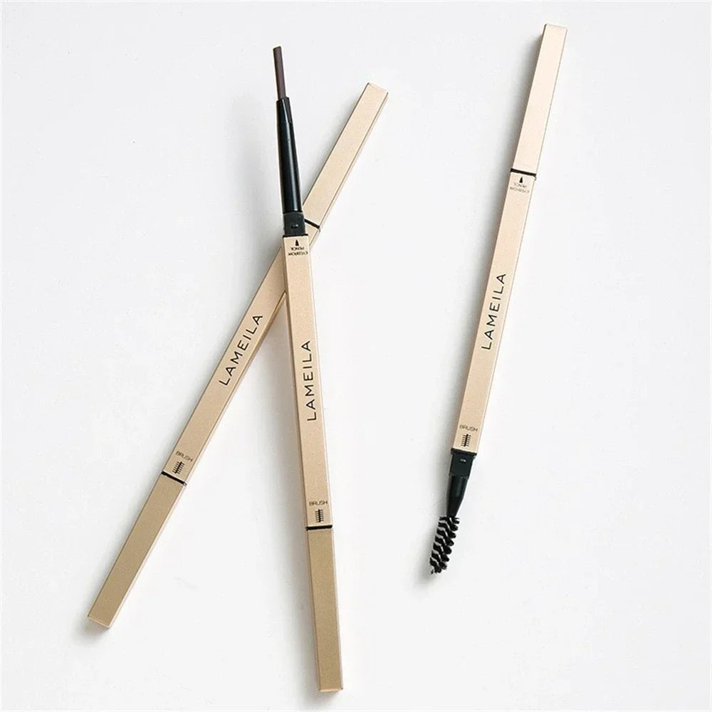 5-Color Double Head Eyebrow Pencil with Brush – Waterproof Sweatproof Eyebrow Gel Tattoo Stick