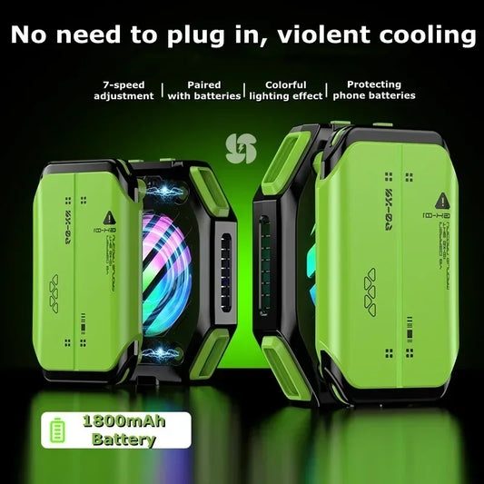 X111 Magnetic Phone Cooling Fan – 7 Speed Semiconductor Radiator, PUBG Game Cooler, Universal for iOS & Android