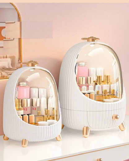 Acrylic Cosmetic Storage Box - Makeup Brush Holder, Lipstick Organizer, and Skin Care Products Display Cabinet for Your Dressing Table or Vanity