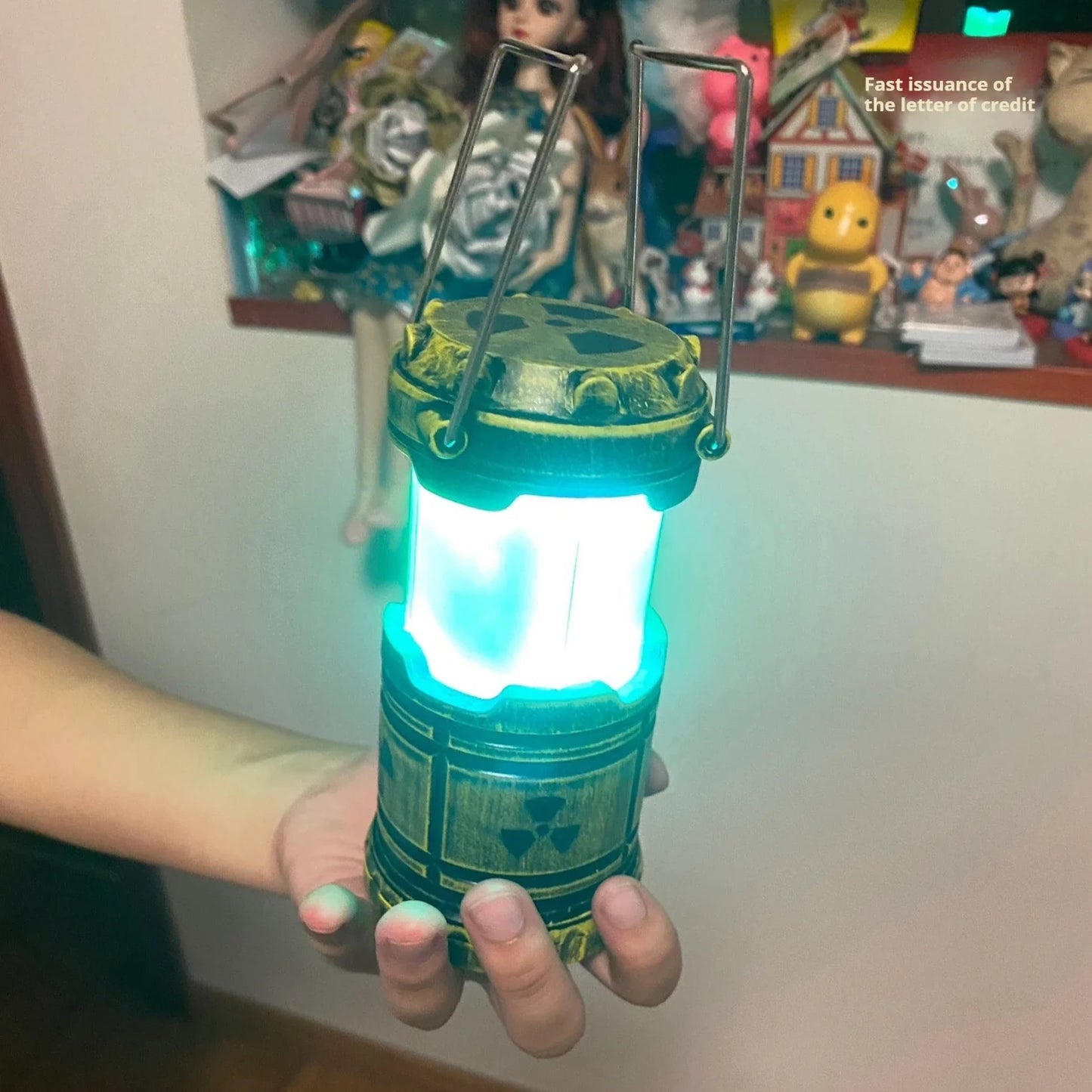 Mini Simulation Nuclear Reactor Lantern – Handheld Camping Light & Halloween Glow Night Lamp, Home Decor & Novelty Glow-in-the-Dark Ornament