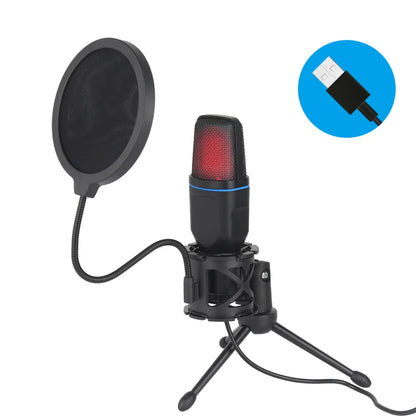 USB RGB Microphone – Condenser Gaming Mic for Podcast, Studio Recording & Streaming on Laptop/PC