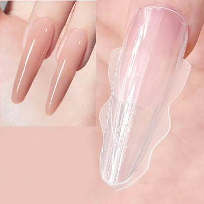 180pcs Sandwich Dual Nail Forms – 15 Sizes Coffin & Almond Nail Extension Molds for Manicure, Top & Bottom Forms