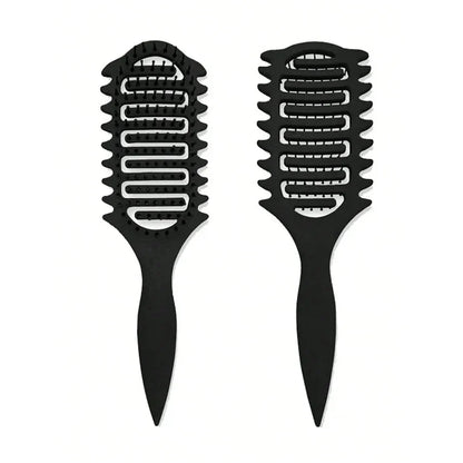 Curl Define Styling Brush - Hollow Detangling Comb for Wet Curly Hair Shaping & Styling
