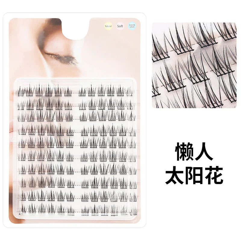 Individual Lash Extensions Kit – DIY Cluster Eyelash Book, False Lashes for Home Makeup