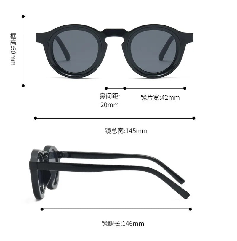 2025 Retro Round Small Frame Sunglasses — High-End UV Resistant Shades for Men & Women, Fashion Trend