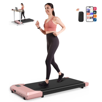 2-in-1 Run & Walking Pad – Small Under-Desk Treadmill for Home & Office, Quiet 45dB Portable Mini Treadmill with LED Display