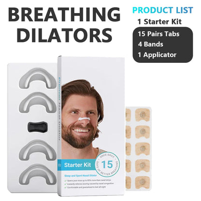 Anti-Snoring Sleep Mouth Tape & Nasal Breathing Dilators Kit – Improve Sleep Quality, Snoring Solution for Men