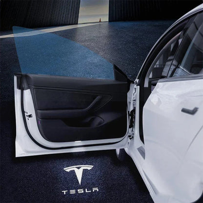 Tesla LED Welcome Light – 2/4PCS Ultra-Bright Puddle Projector Lights for Model Y, 3, S & X
