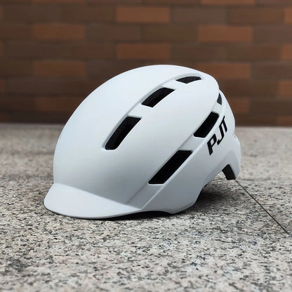 PJT New Cycling Helmet - In-Mold Mountain & Road Bike Helmet with USB Rechargeable Tail Light, Sports Safety MTB Helmet
