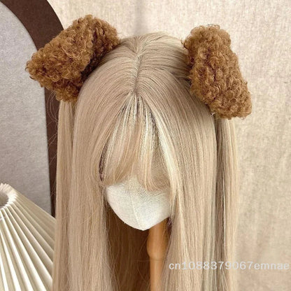 Cute Puppy Ears Hair Clips - Plush Kawaii Barrettes for Girls and Kids