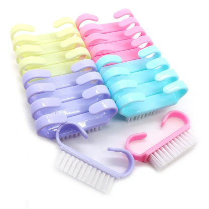 10/20/50/100pcs Nail Cleaning Brush Set - Handle Grip Fingernail Scrubber Tools for Men & Women Manicure Care