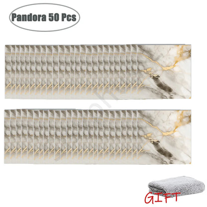 PVC Marble Wall & Floor Stickers - Waterproof Self-Adhesive Tile Decor for Kitchen & Bathroom