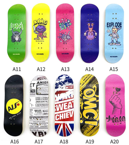 Creative Mini Finger Skateboard – Colorful Maple Fingerboard with Double Rocker, Sport Bearings & Palm Slide Board